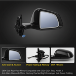 OEM Side Rear View Mirror Compatible with 2017-2023 Tesla Model 3 Anti-Glare Glass with Mirror Memory Power Heated Power Folding