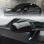 OEM Side Rear View Mirror Compatible with 2017-2023 Tesla Model 3 Anti-Glare Glass with Mirror Memory Power Heated Power Folding