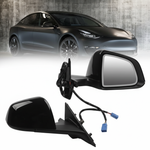 OEM Side Rear View Mirror Compatible with 2020-2023 Tesla Model Y Anti-Glare Glass with Mirror Memory Power Heated Power Folding